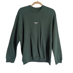 Vox Populi Blokecore Retro Green Oversized 3D New York Logo Sweatshirt